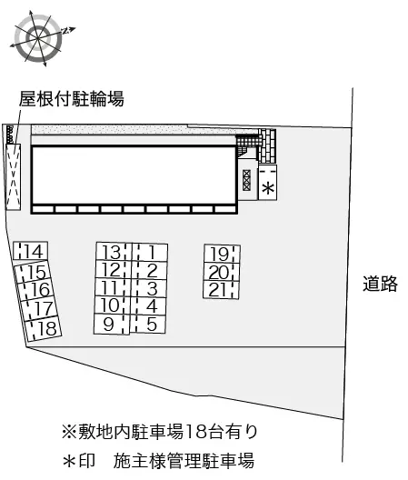 ★手数料０円★岡山市中区桜橋３丁目　月極駐車場（LP）